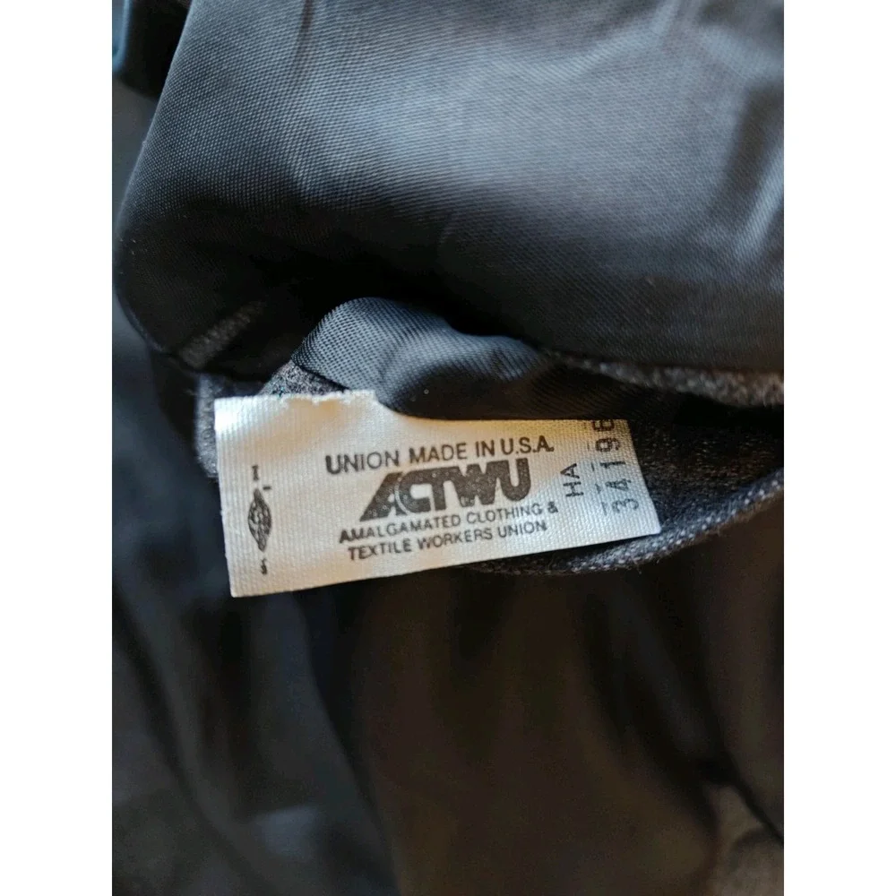 Zegnorelli Mens Wool Blazer Sports Coat 41S Charcoal Double Breasted Vintage